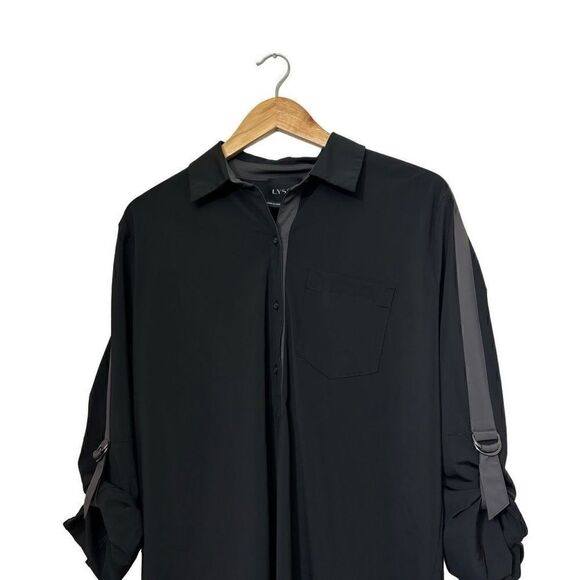 Lysse black button down wrinkle free shirt small - Picture 13 of 14